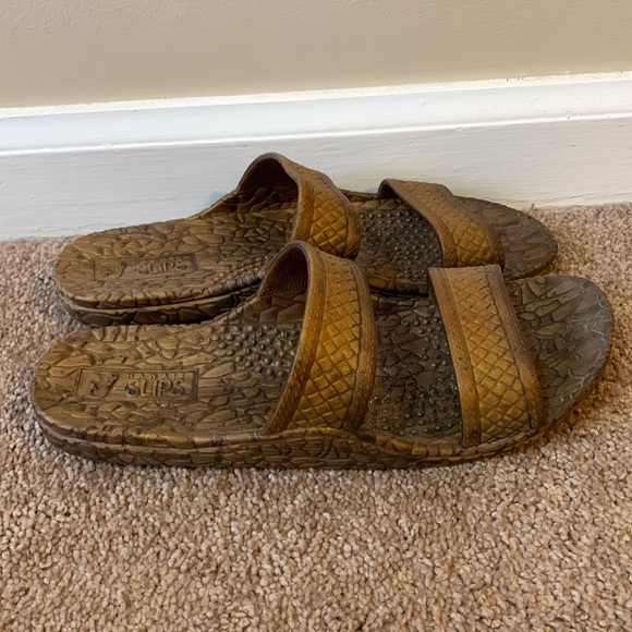Pali Hawaii J Slips Brown “Coconut” Unisex Slide On Sandals Women’s 8/Men’s 6.5 - Picture 2 of 8